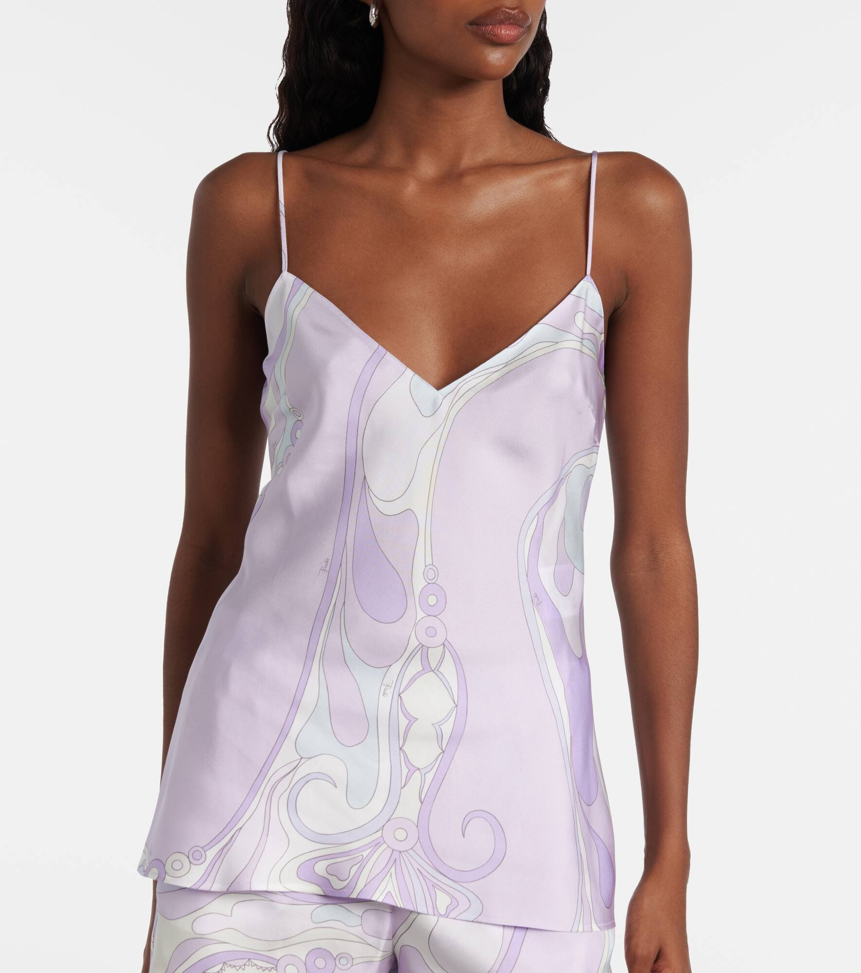 Orchidee silk satin camisole - 5