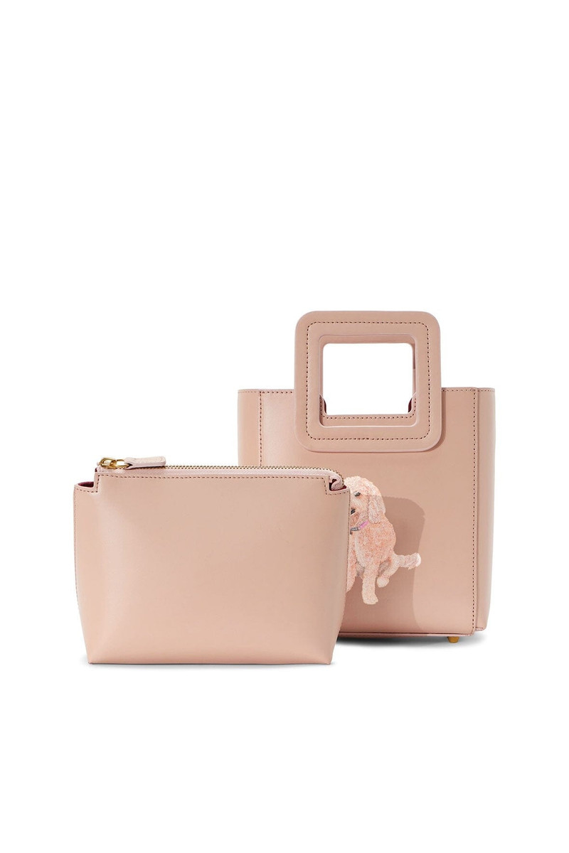 STAUD CUSTOM MINI SHIRLEY LEATHER BAG | BLUSH 3