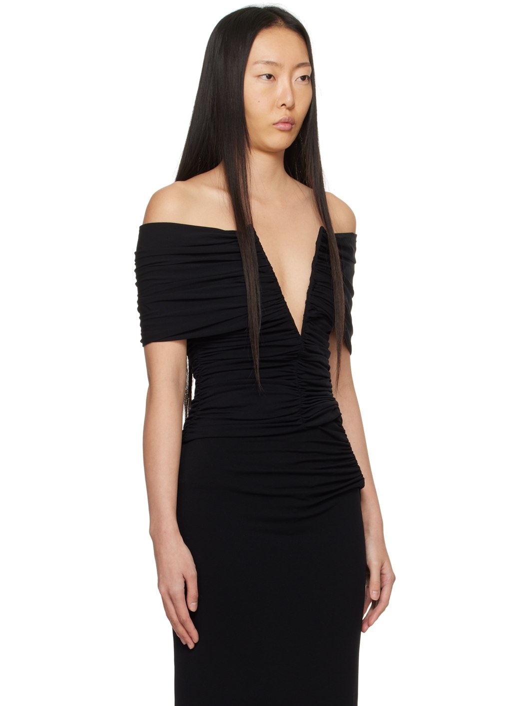 Black Ruched Top - 2