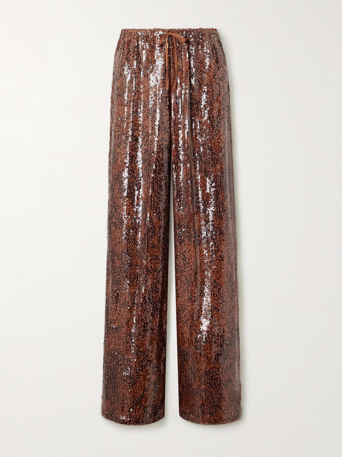 Sequined crepe wide-leg pants - 1