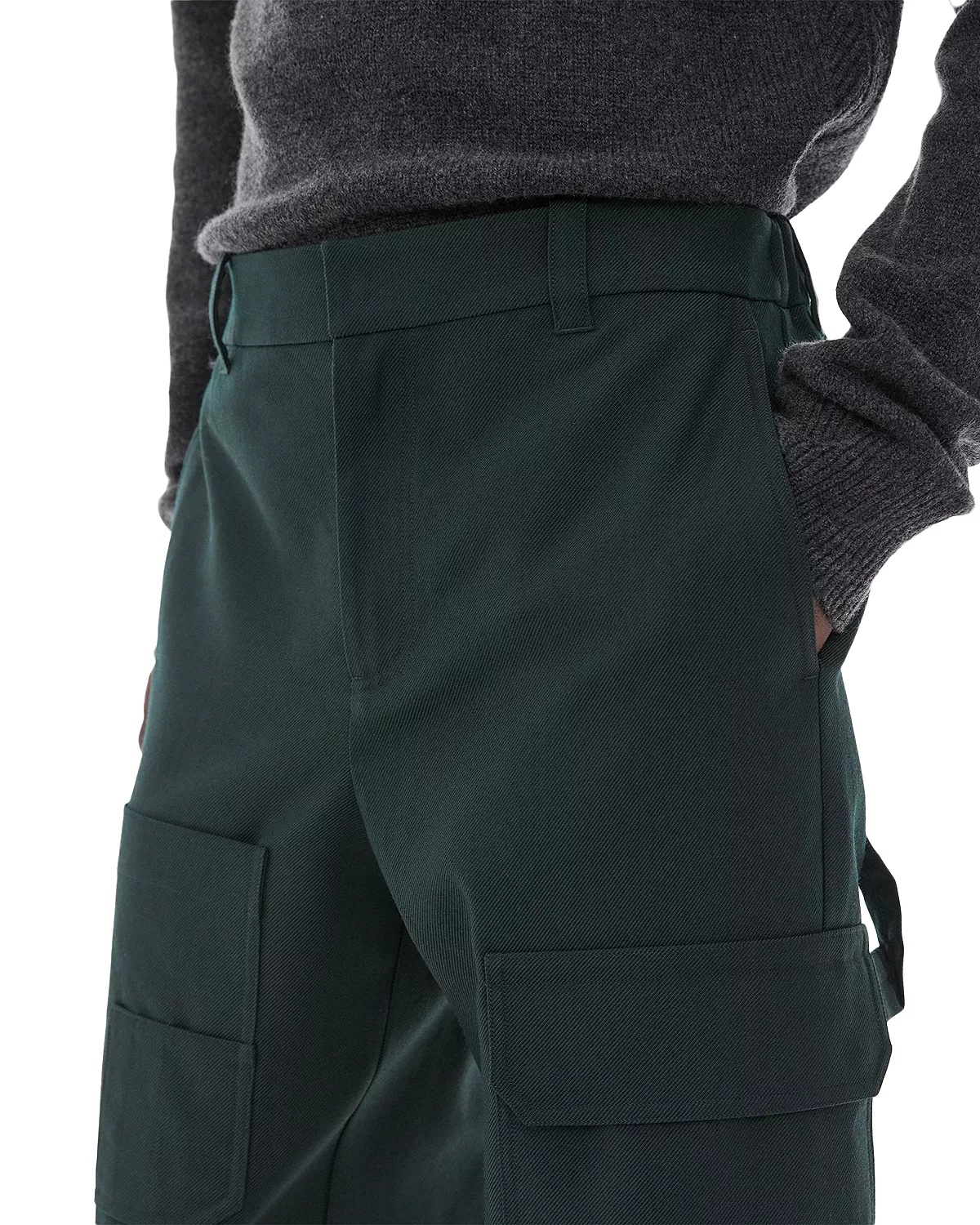 Yarn Dyed Regular Fit Cargo Pants - 6