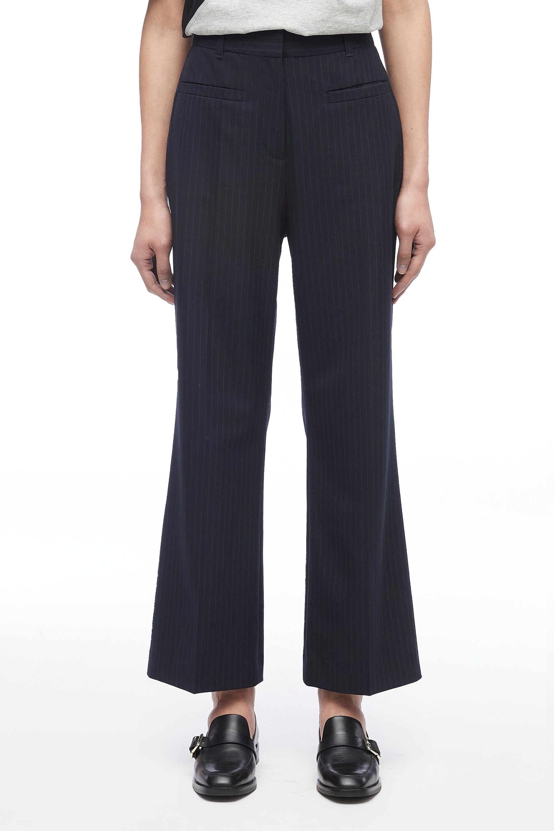 Tailored Cropped Kick Flare Trouser - 2