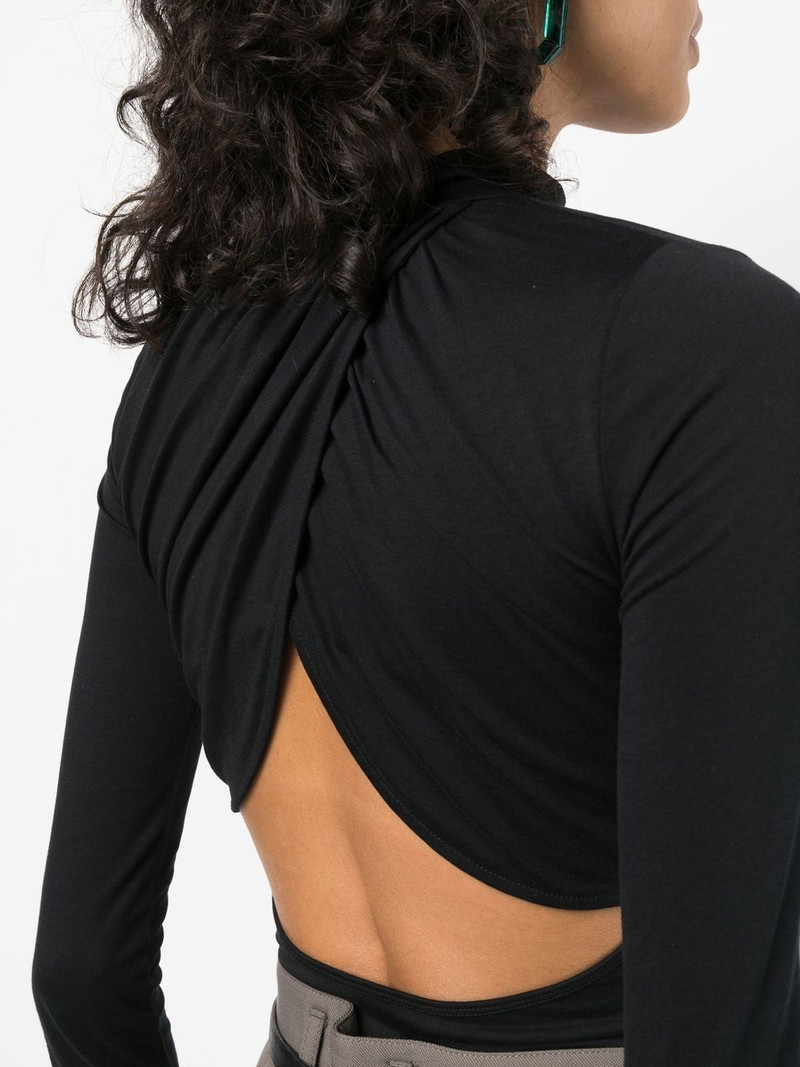 draped-design long-sleeve bodysuit 5