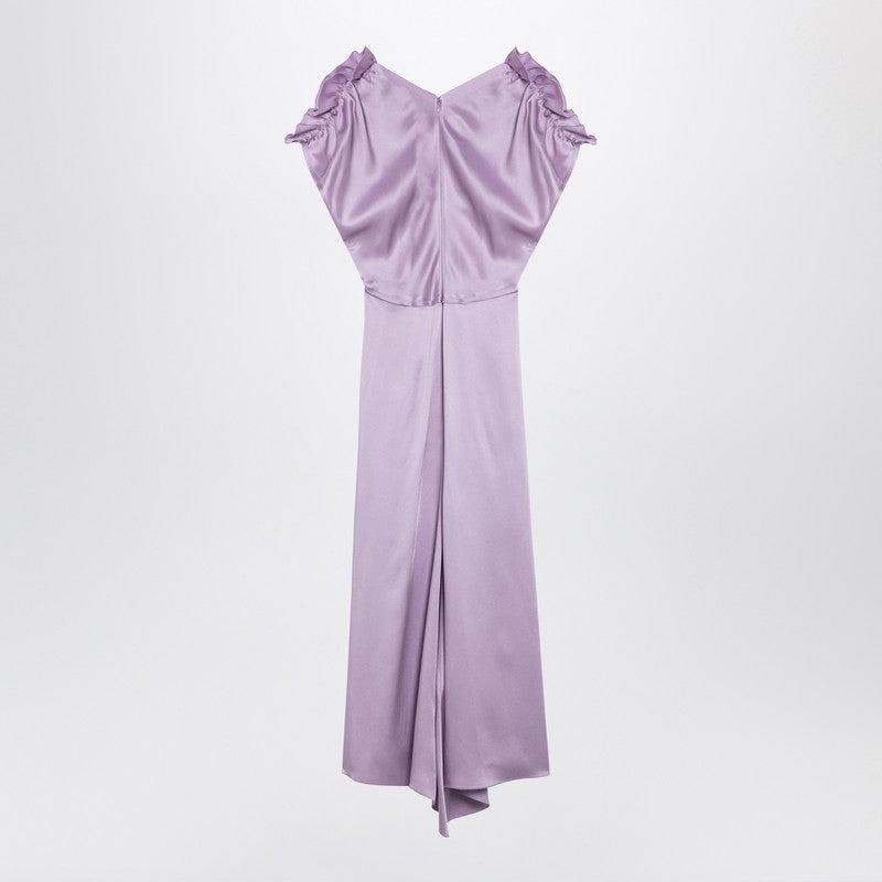 ワンピースその他 Victoria Beckham Petunia-coloured midi dress with ruffles Victoria Beckham Petunia-coloured midi dress with ruffles