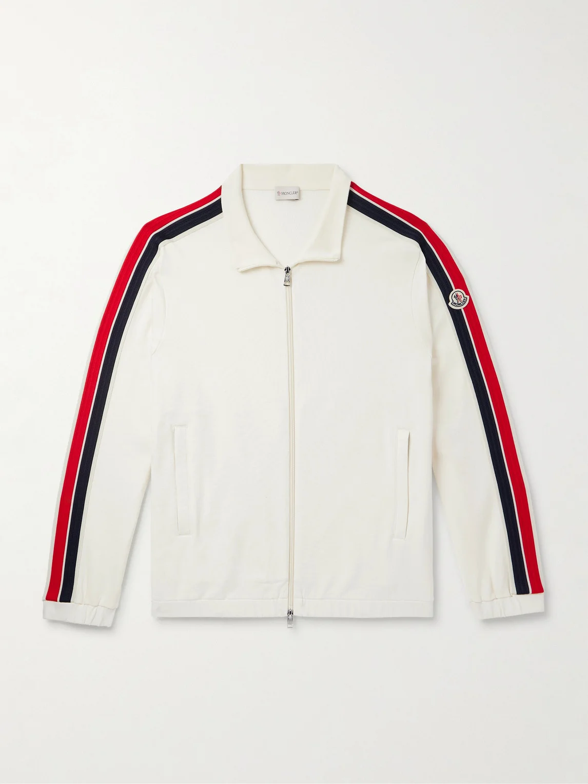 Striped Cotton-Jersey Track Jacket - 1