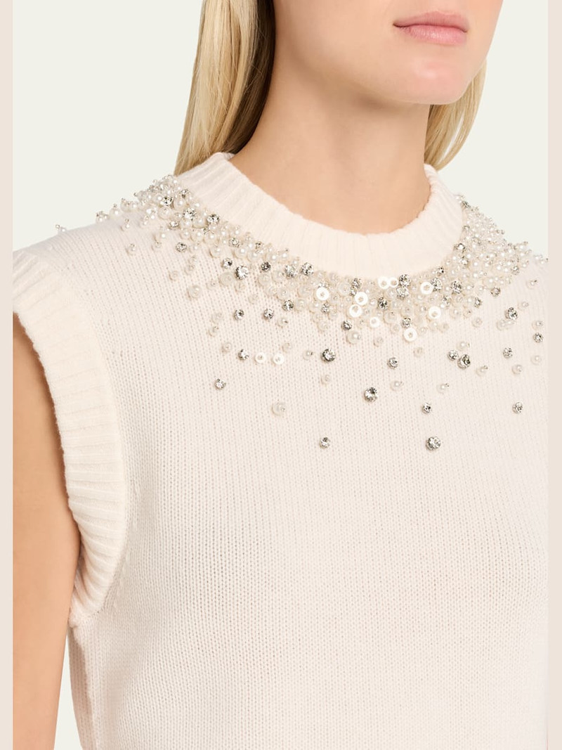 Candra Embellished Knit Vest 5