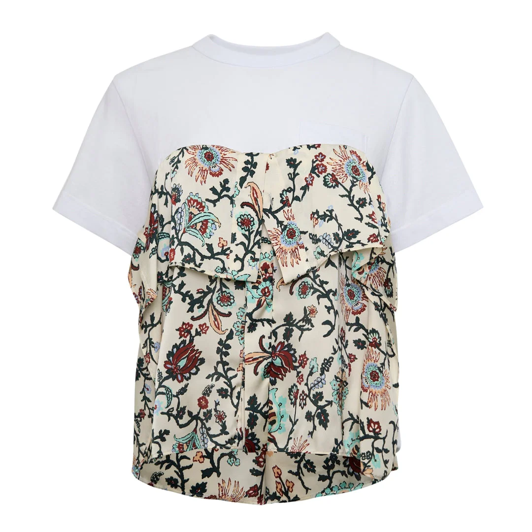 Floral Print Cotton Jersey Tee - 1
