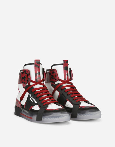 Dolce & Gabbana Custom 2.zero high-top sneakers in mixed materials outlook