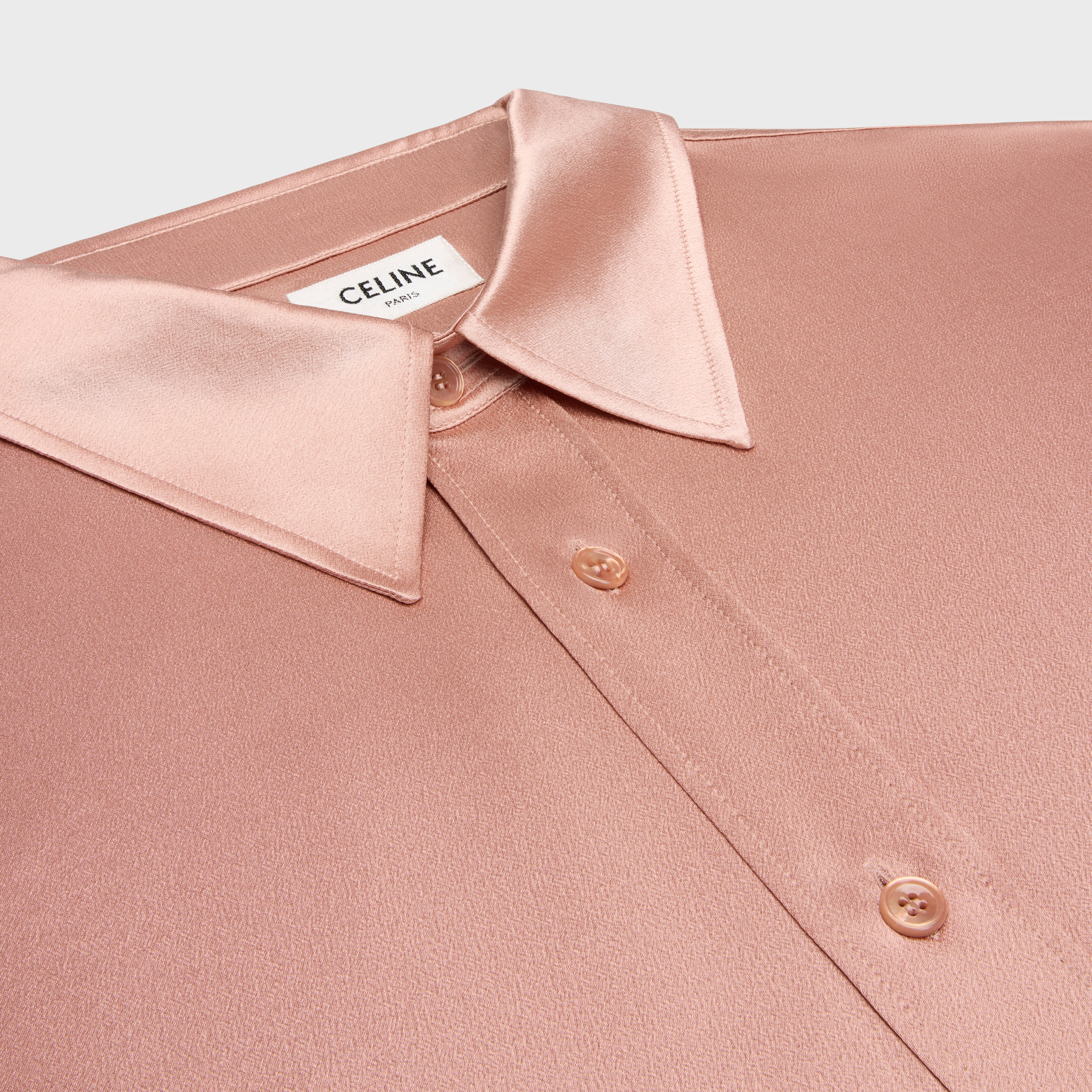 loose shirt in satin silk - 3