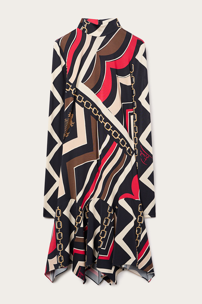 ISTRICE PRINT SATIN JERSEY DRESS 1