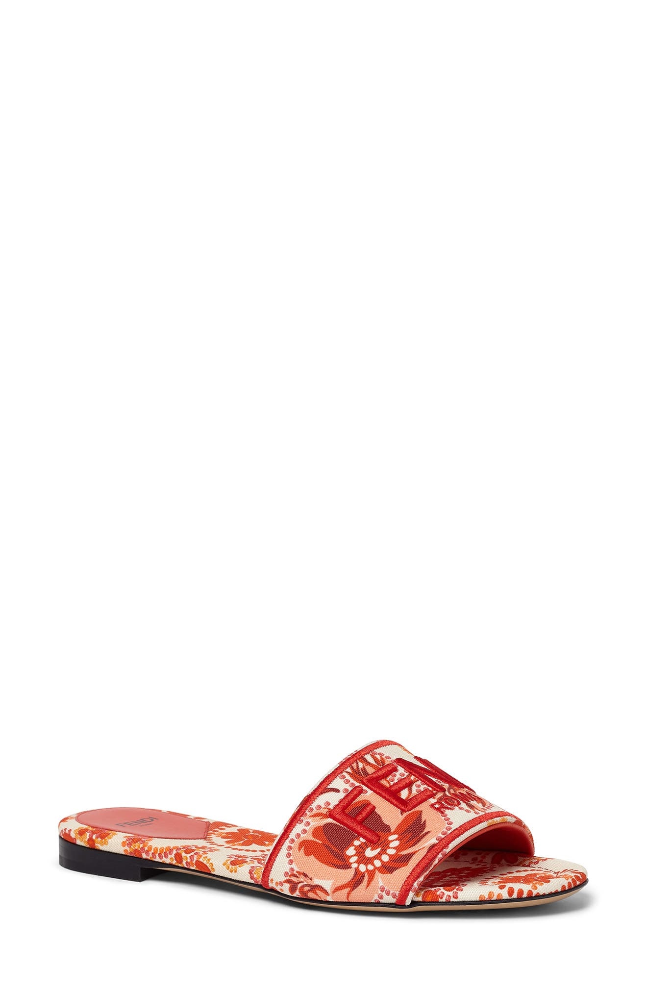 Fendi Sunshine Flat Sandal in Camelia Lava at Nordstrom - 1