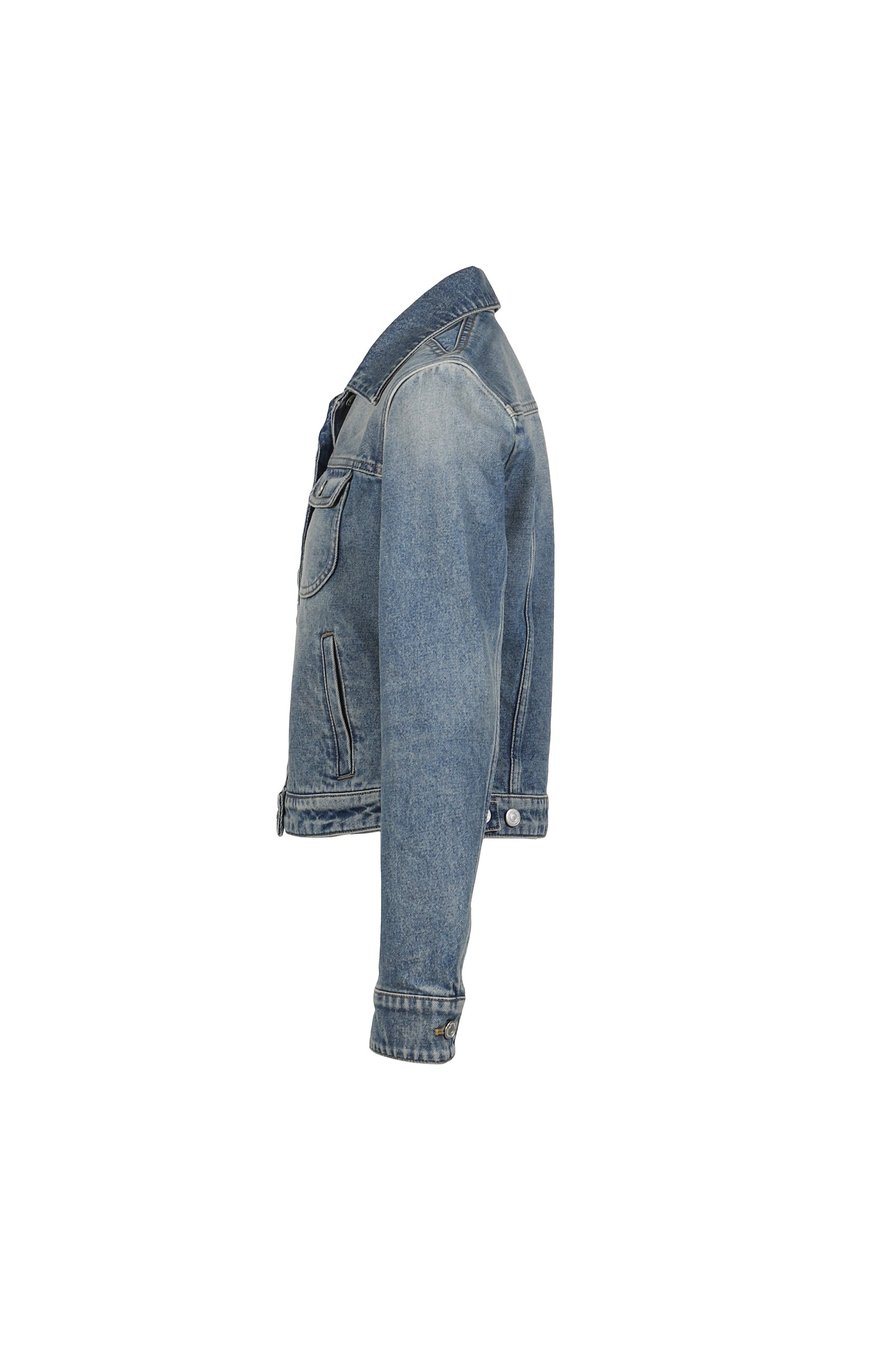 SIGNATURE DENIM TRUCKER JACKET / VINTAGE MEDIUM BLU - 4