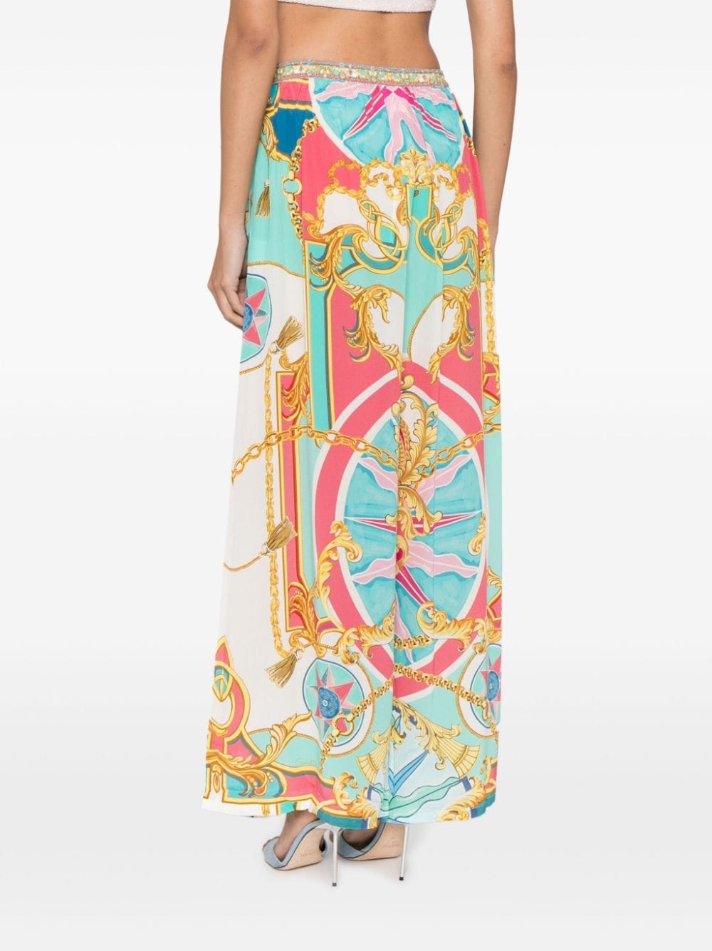 Sail Away With Me mid-rise wide-leg trousers - 4