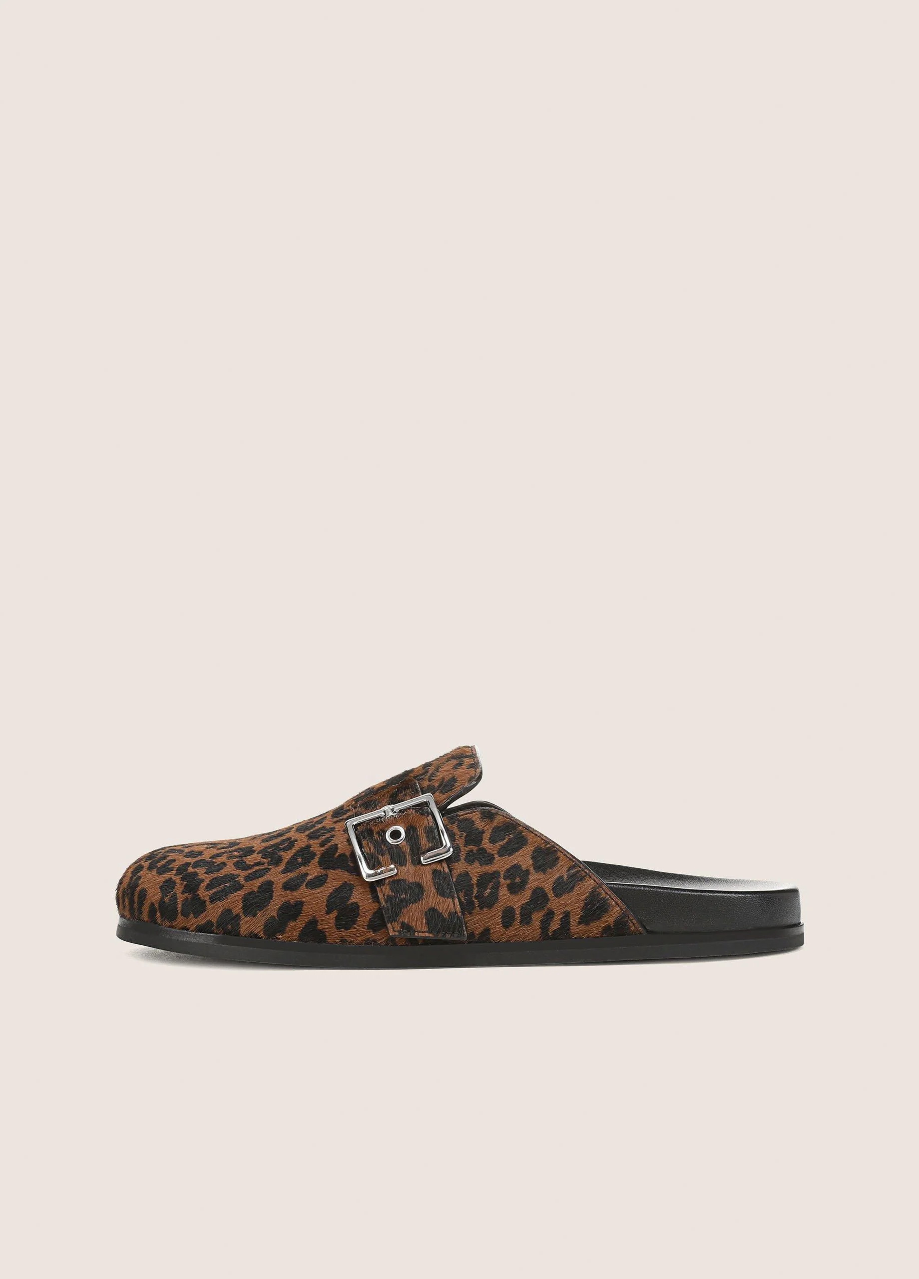Leon Leopard-Print Calf Hair Clog - 1