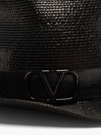 Valentino V-logo woven trilby hat outlook