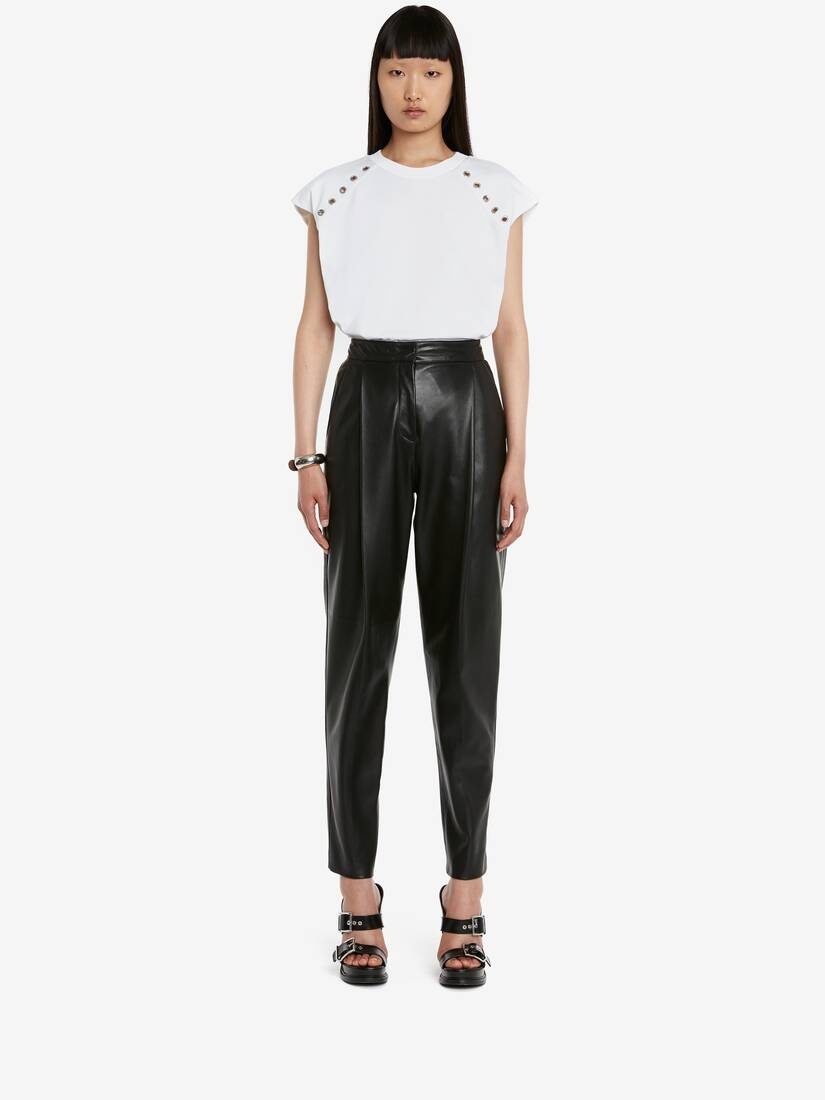 Women's Eyelet T-shirt in Optical White - 2