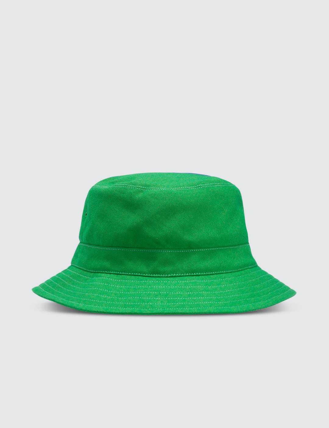 Green & Blue Color-blocked Bucket Hat - 2