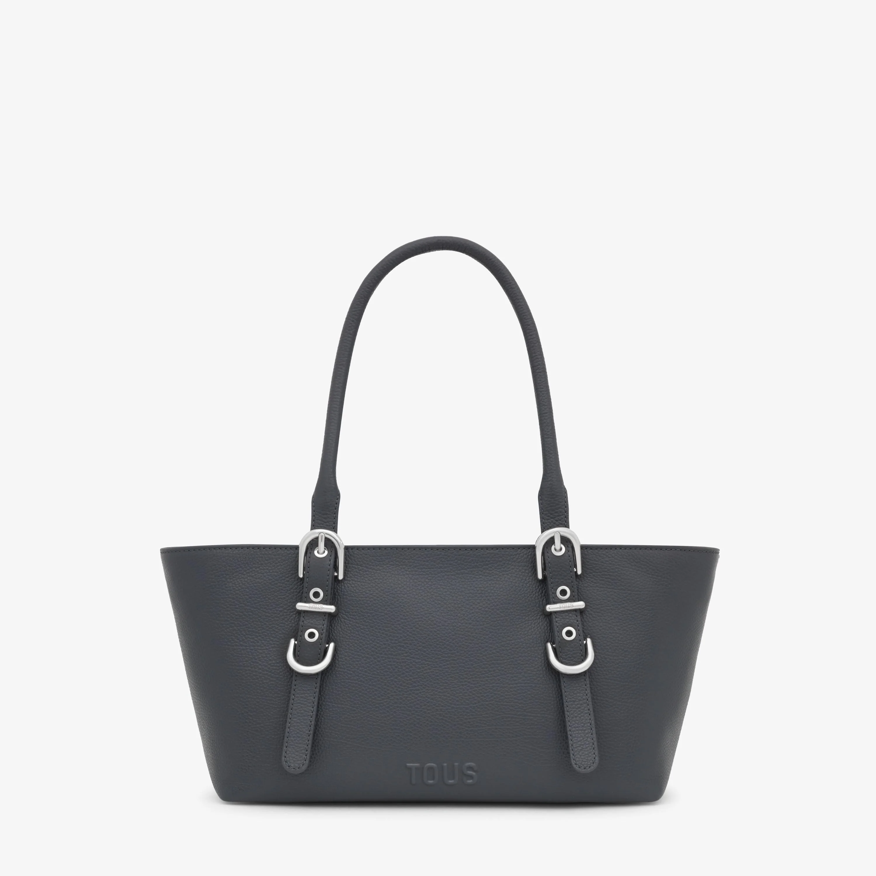 Medium dark gray leather Tote bag TOUS Buckles - 1