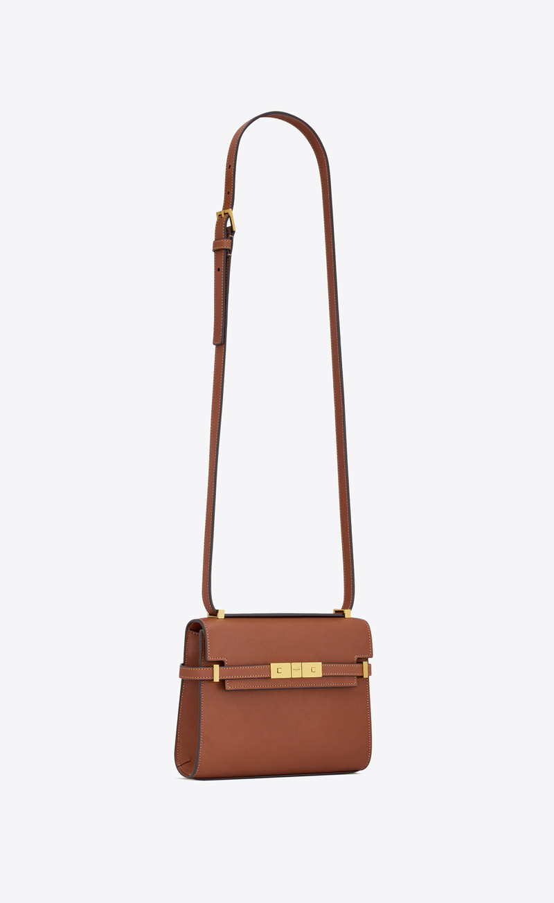 manhattan mini crossbody bag in aged vegetable-tanned leather 6