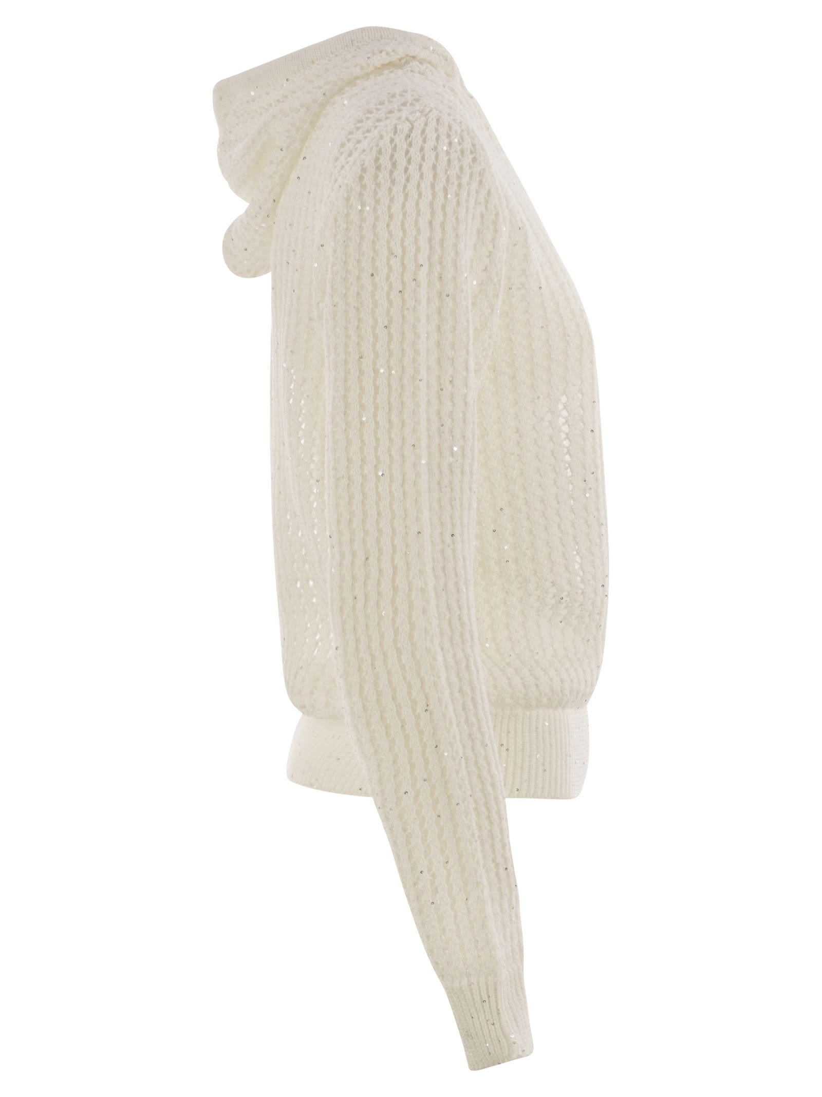 Peserico - Peserico Women Pure Cotton Cordonet Jumper With Sequins - 3