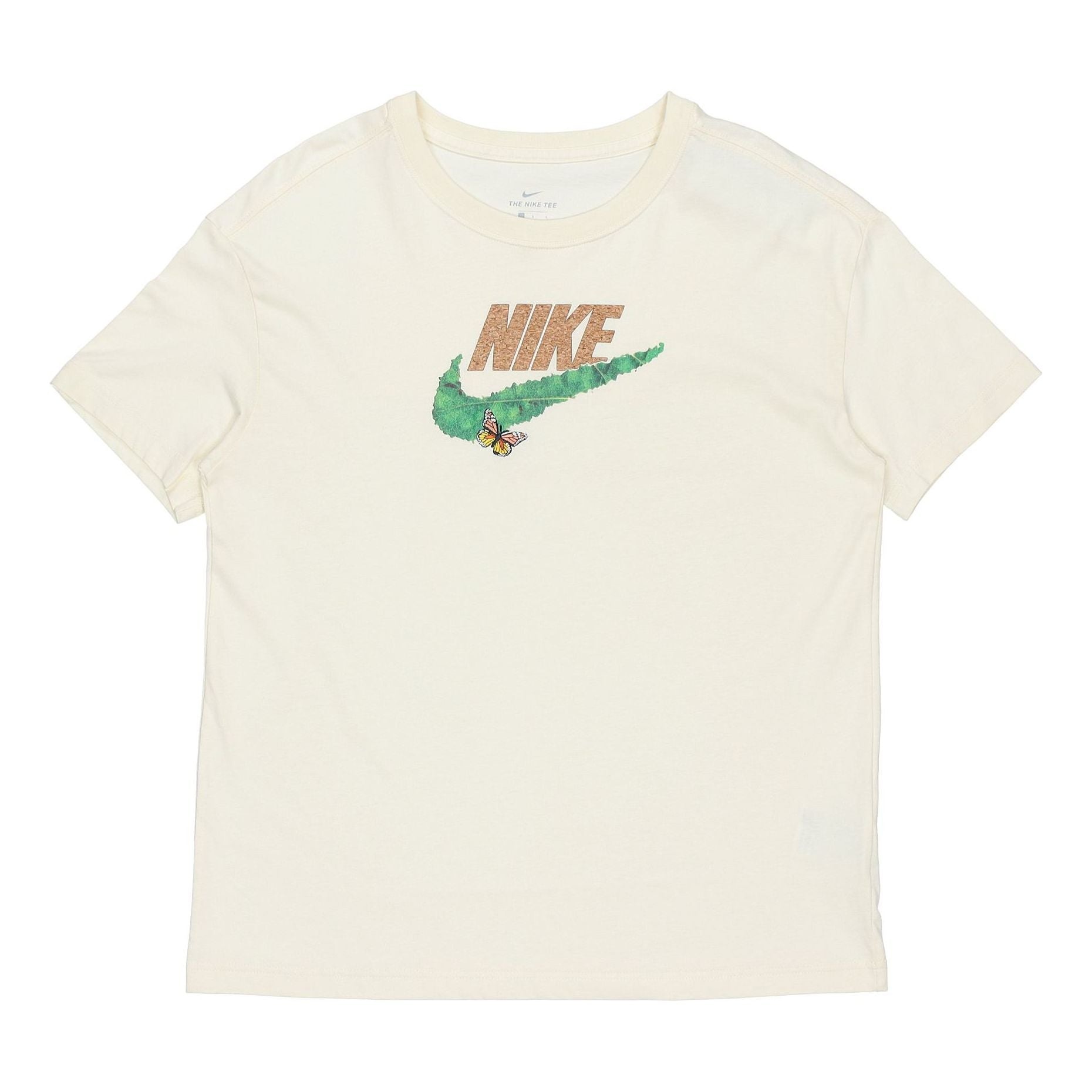 Nike Sportswear Logo Printing Round-neck Ivory White DD1473-113 - 1