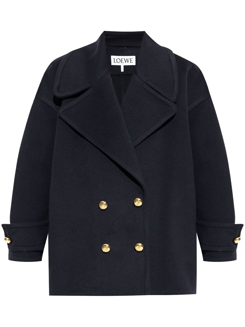 Pebble wool peacoat - 1