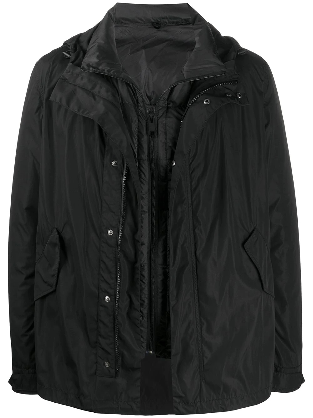 layered padded jacket - 1