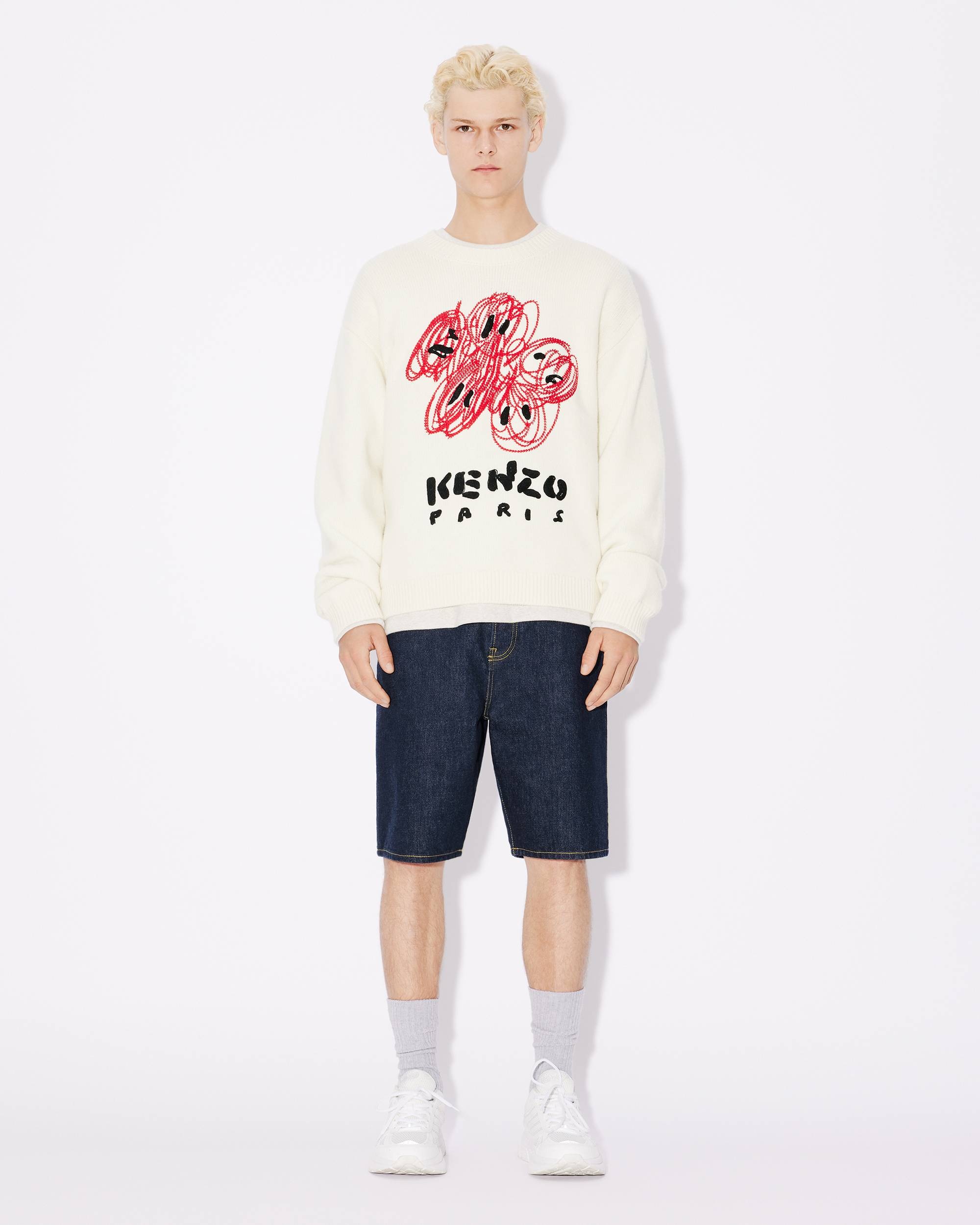 'KENZO Drawn Varsity' embroidered genderless jumper - 12