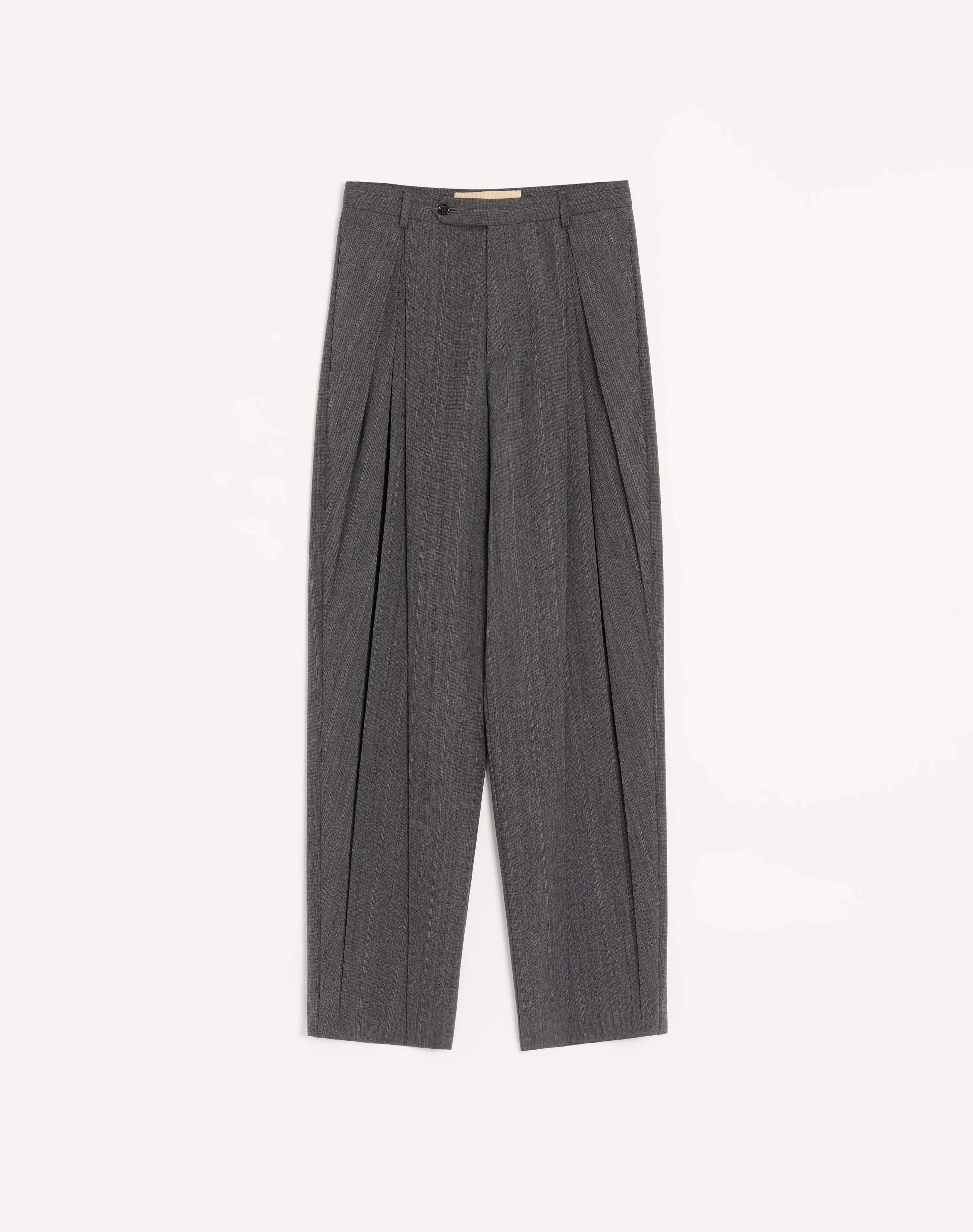 VALENTINO PINSTRIPE WOOL PANTS WITH PLEATS - 1