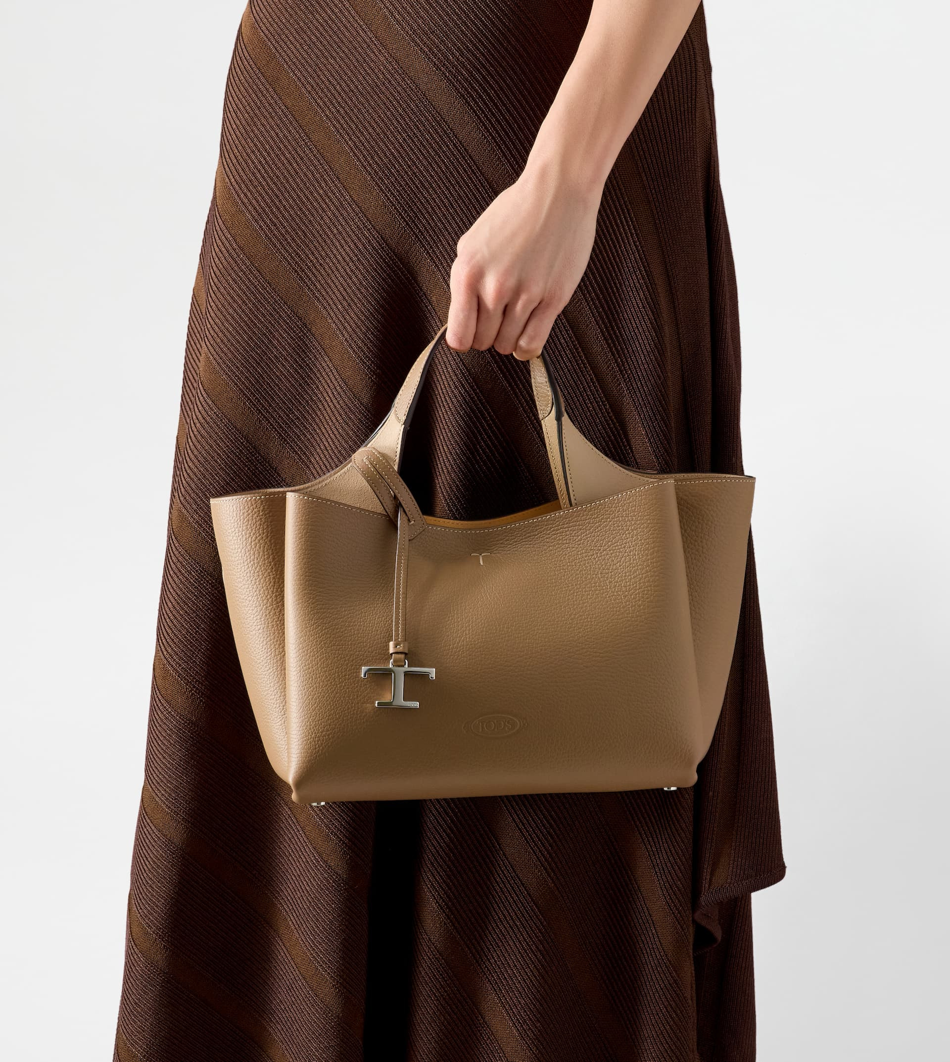 BAG IN LEATHER MINI - BROWN, NATURAL - 6