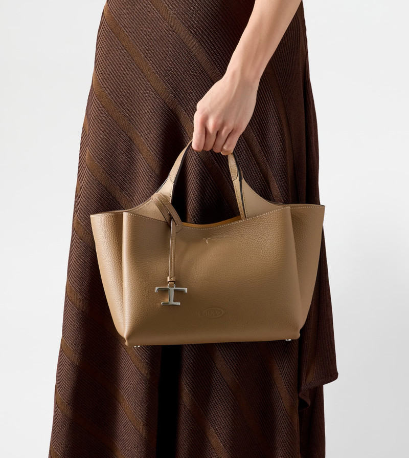Tod's BAG IN LEATHER MINI - BROWN, NATURAL outlook