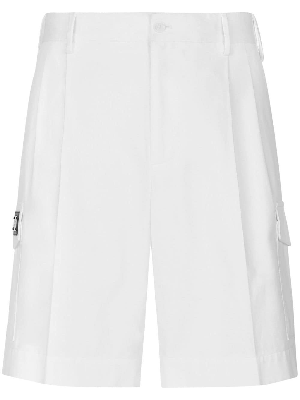 logo-plaque cargo shorts - 1