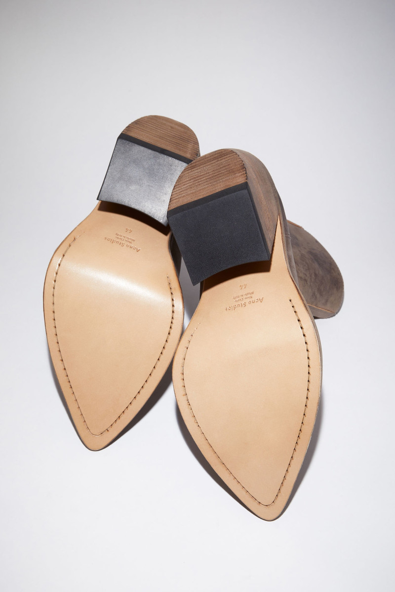 Leather ankle boots - Taupe grey 3