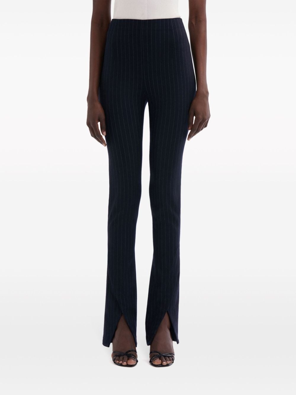 vertical-stripe wool trousers - 5