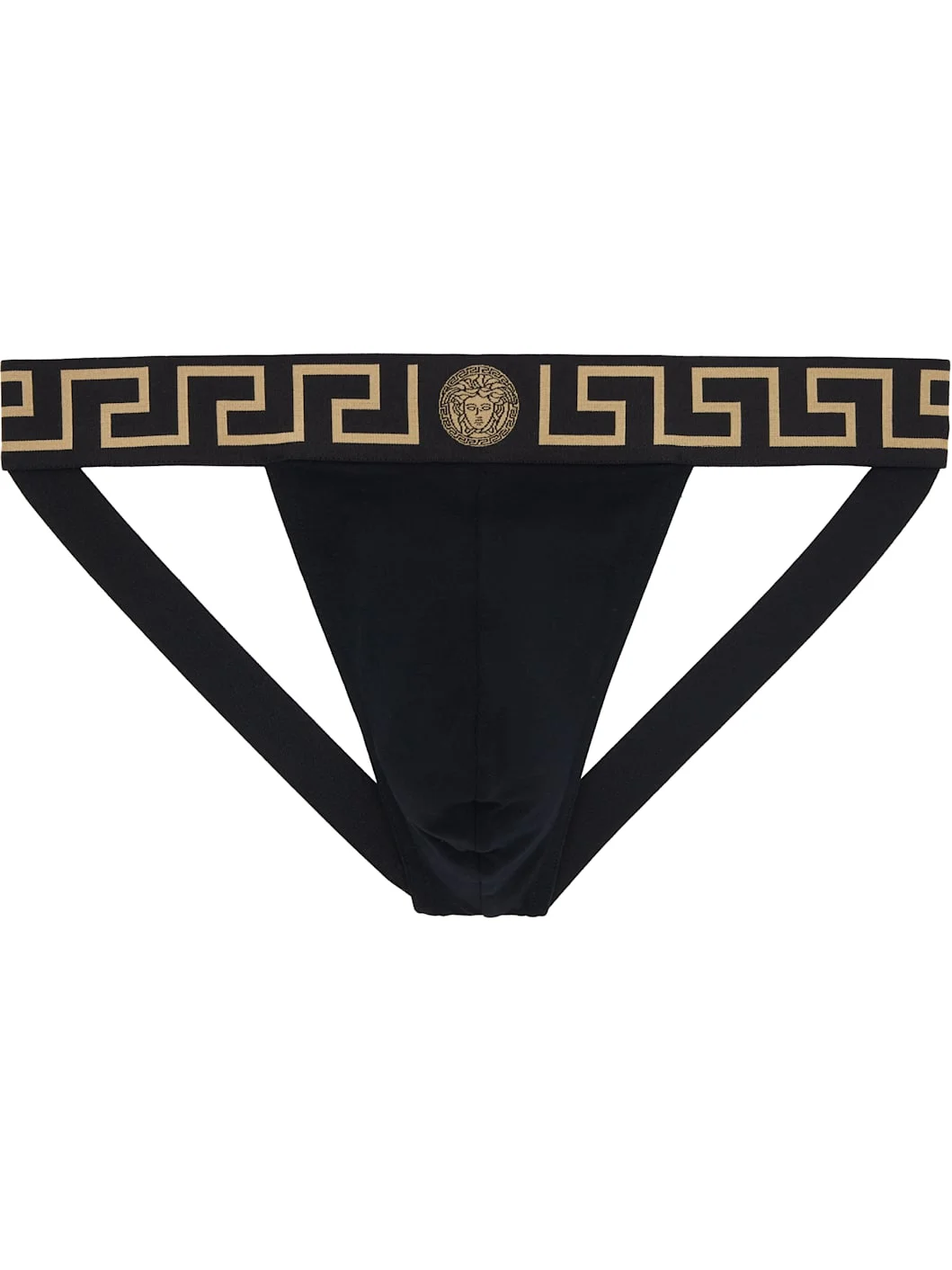 Black Cotton-Jersey Jockstrap - 1