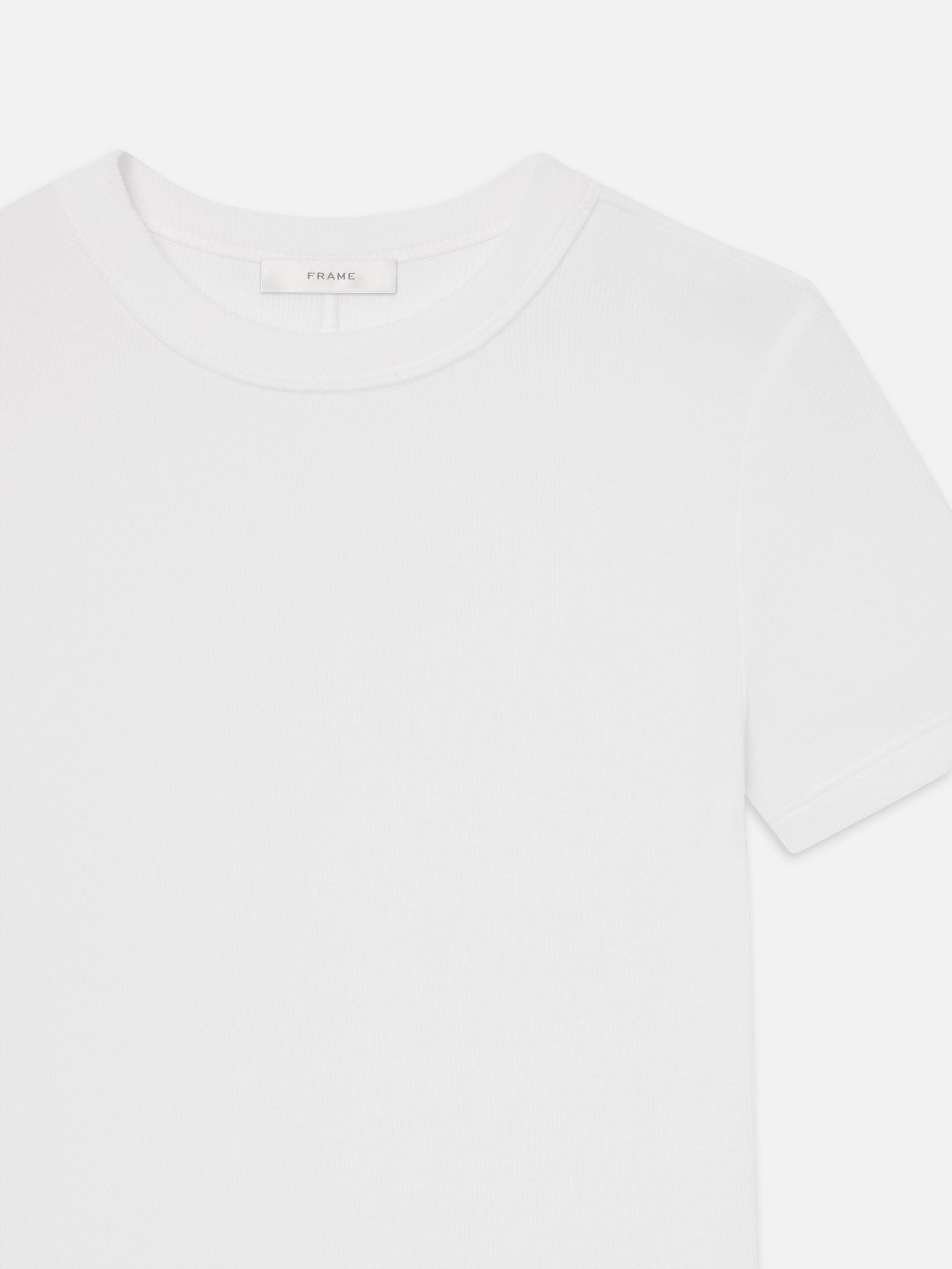 The Rib Baby Tee in White - 3