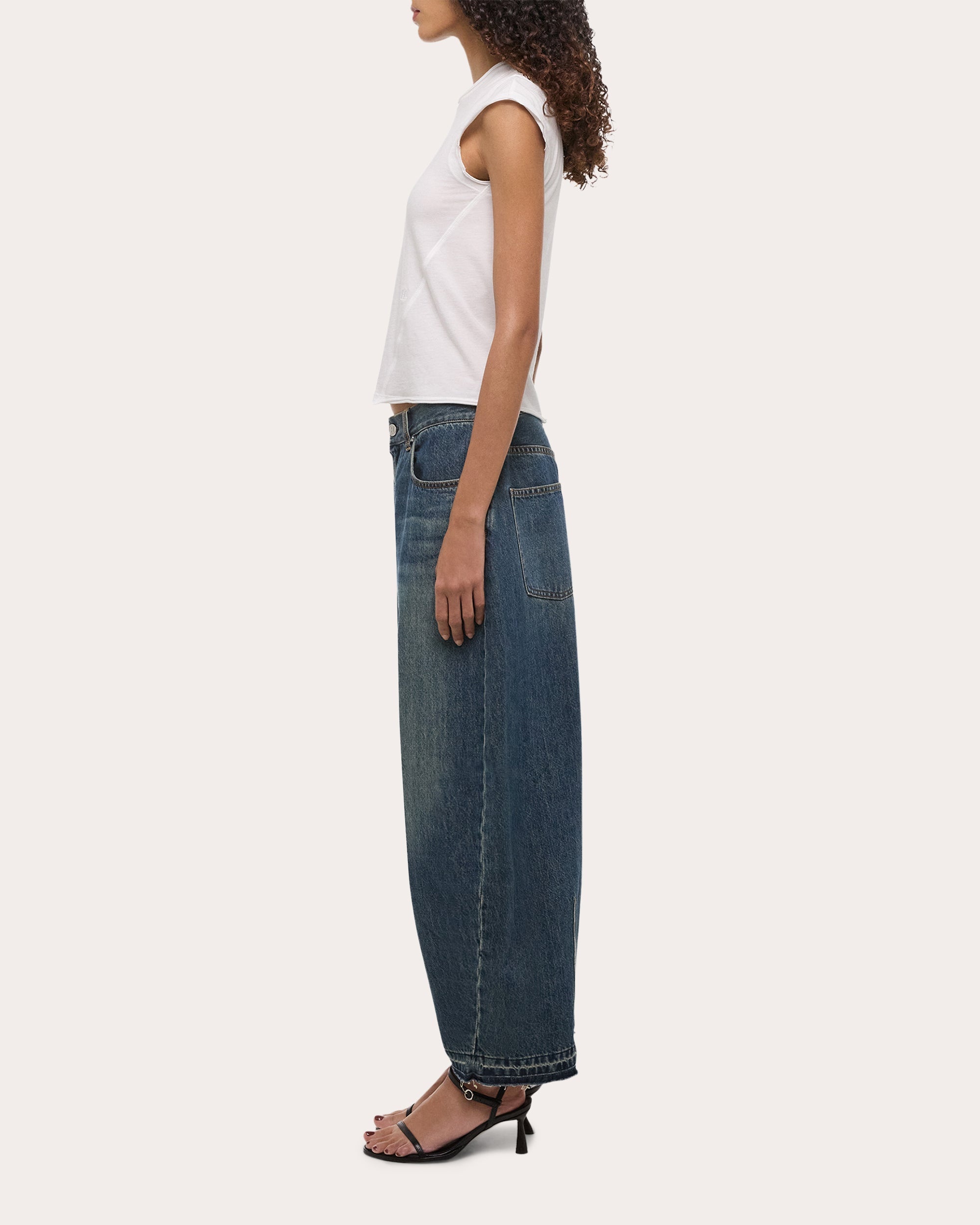 Twisted Cropped Cotton Jersey Top - 3