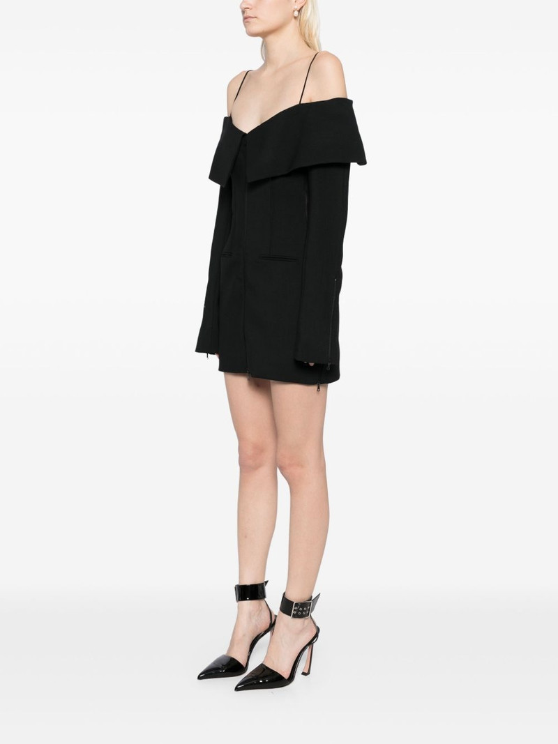 layered-shoulder tailored mini dress 3