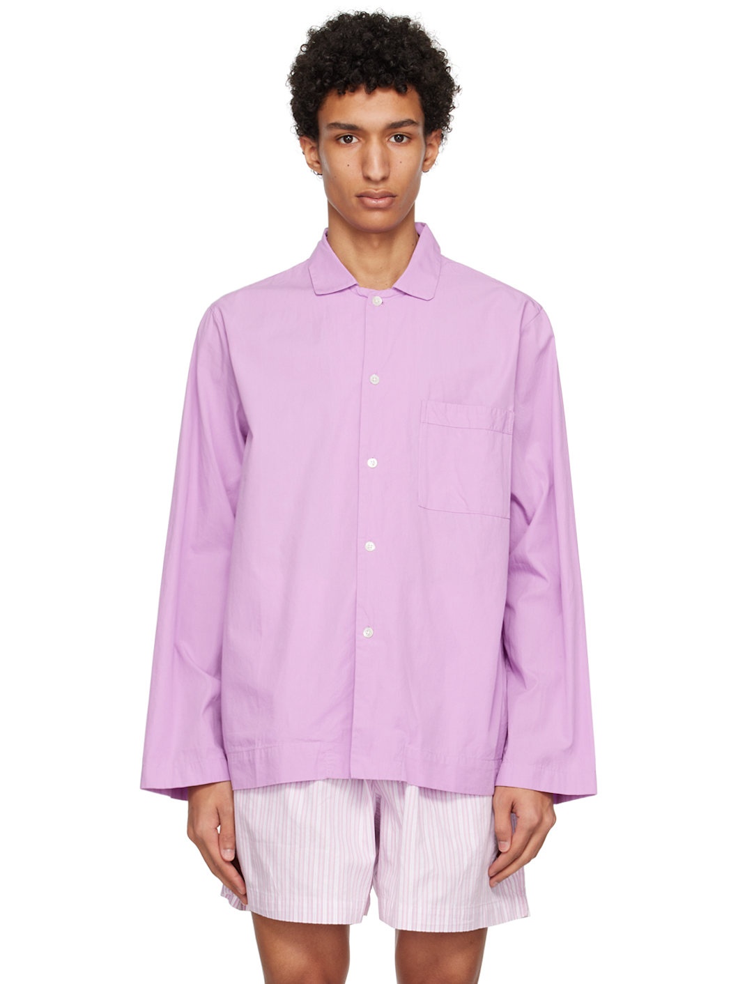 Pink Oversized Pyjama Shirt - 1