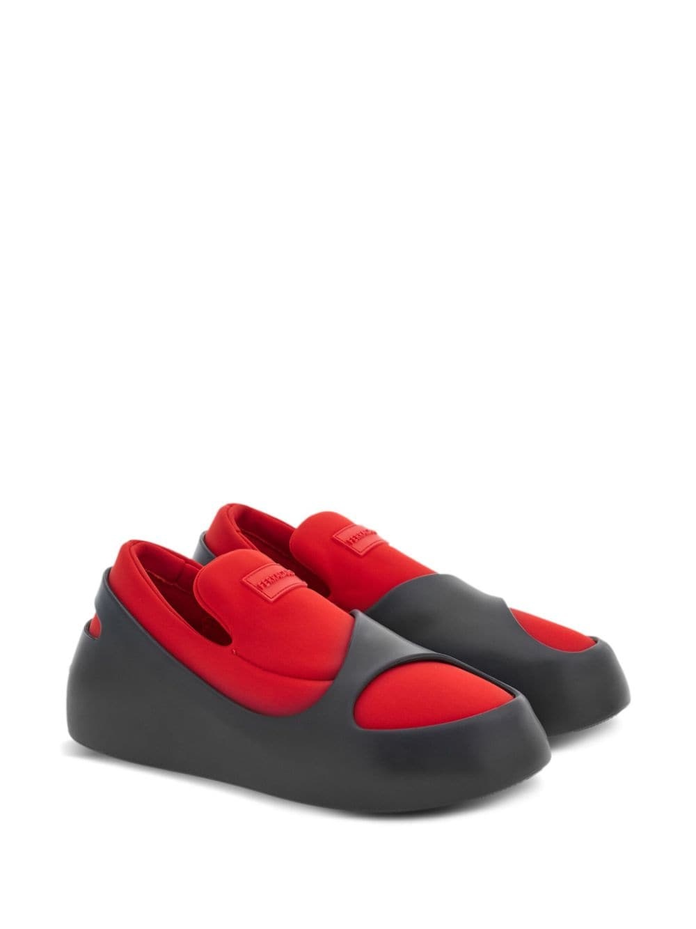 Hybrid logo-patch panelled sneakers - 2