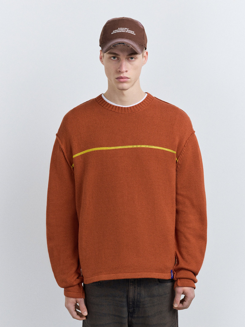 Mercury Crew Knit Rust 4