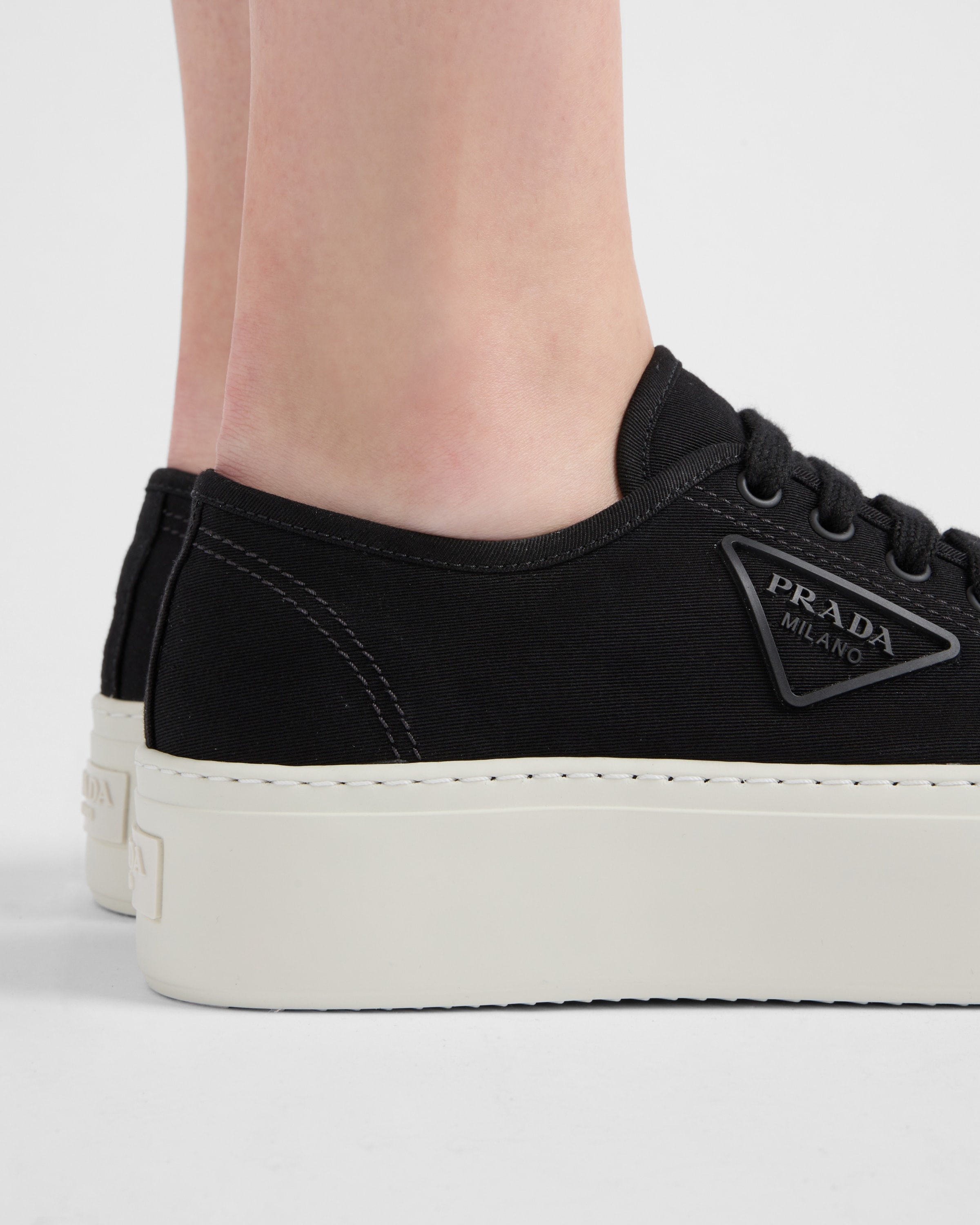 Laced fabric sneakers - 3