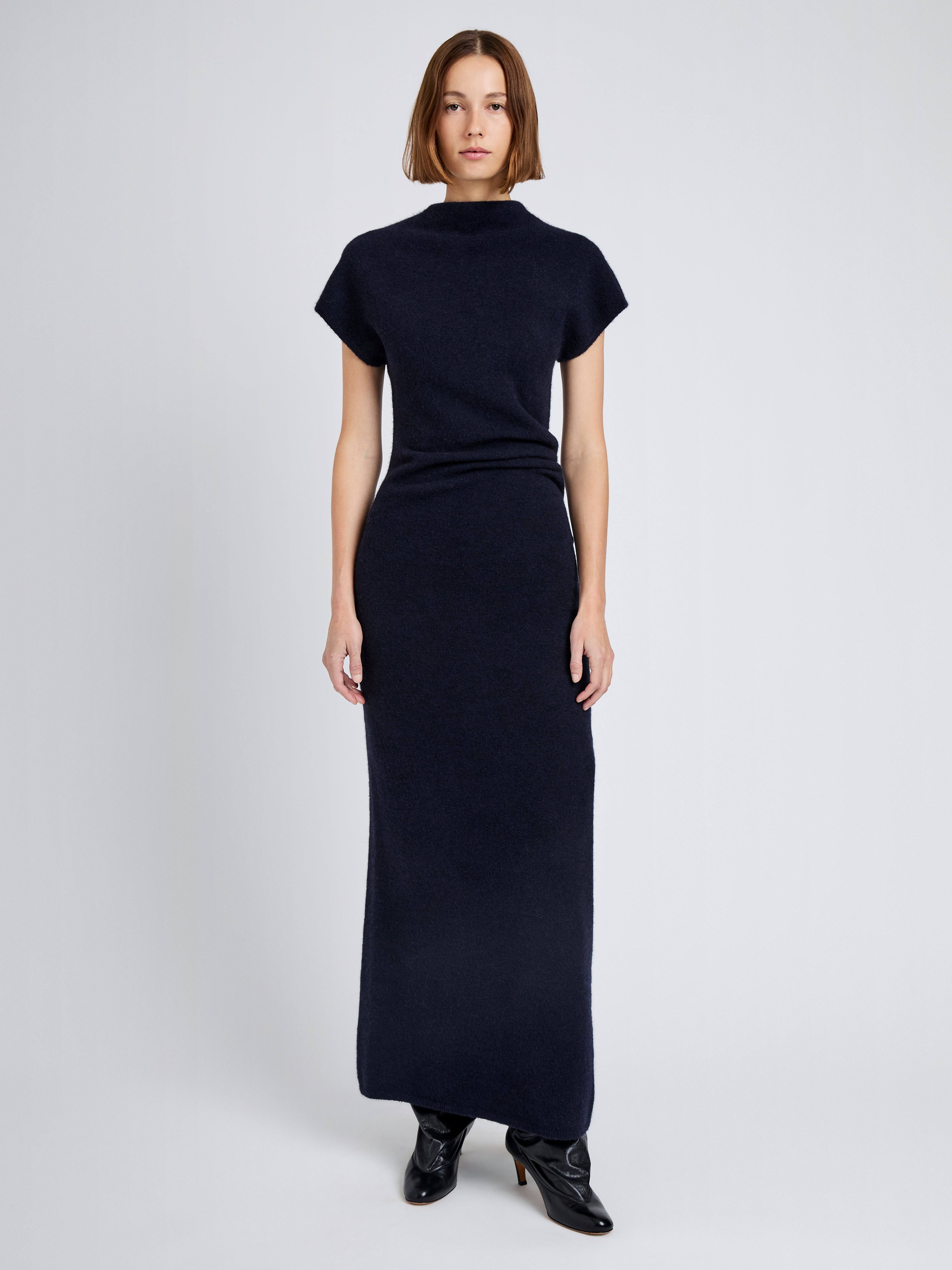 Abie Dress in Clean Boiled Wool - 2