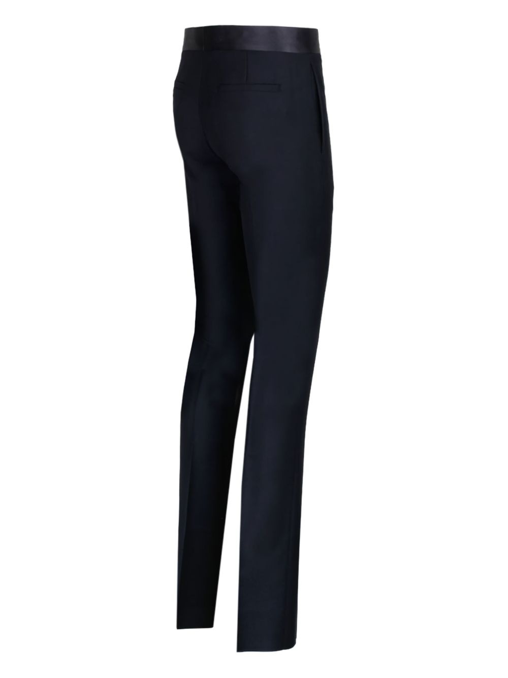 satin-trim trousers - 3
