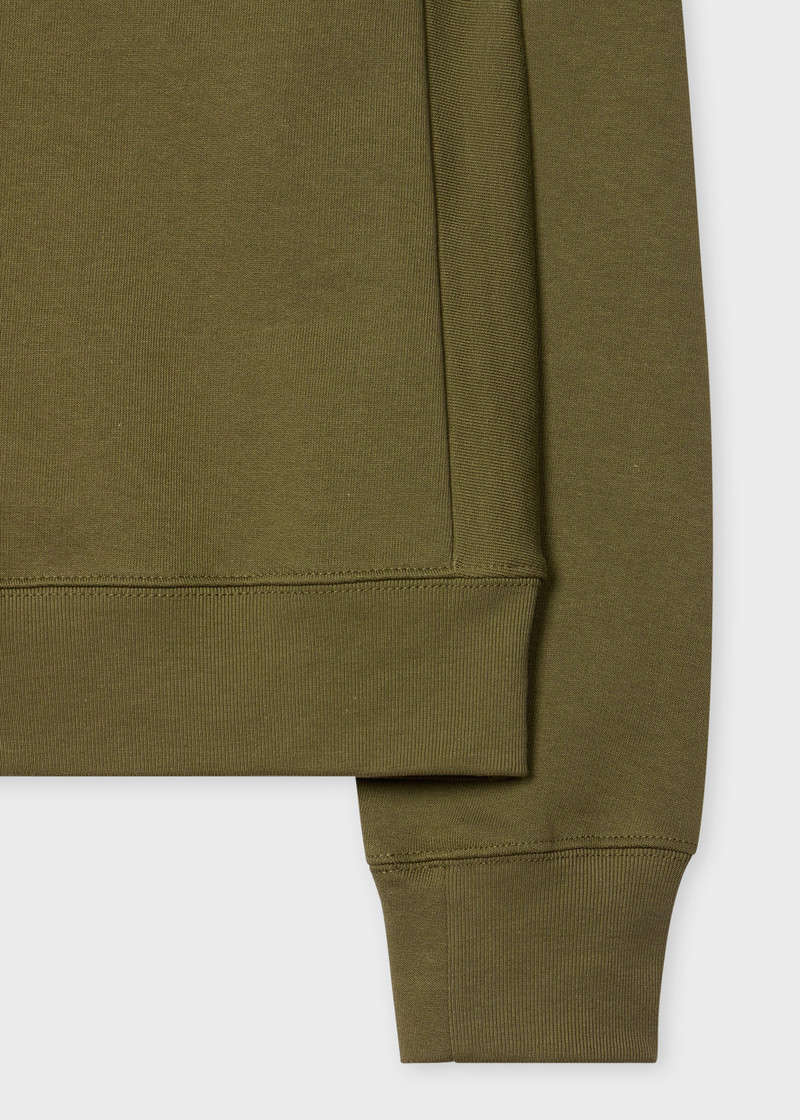 Paul Smith Khaki Organic Cotton Zebra Logo Sweatshirt outlook