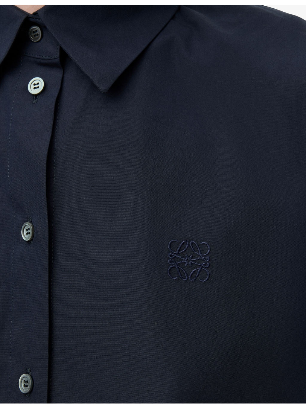 Short-Sleeve Trapeze Cotton Shirt - 5
