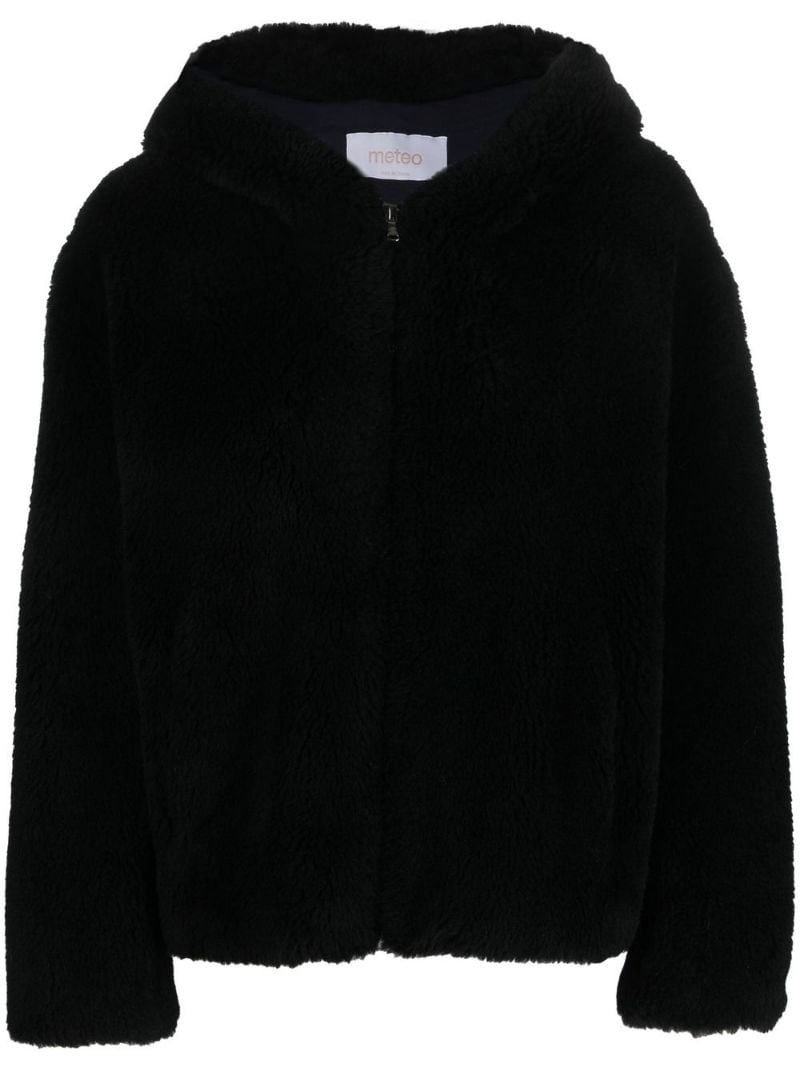 hooded wool jacket - 2