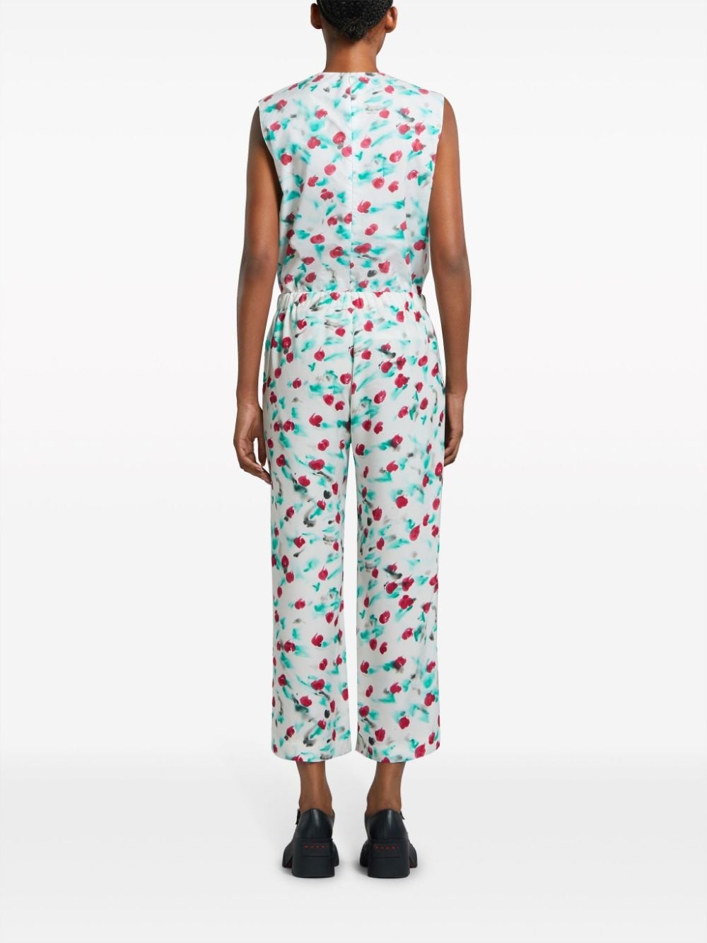 floral-print cropped trousers - 4