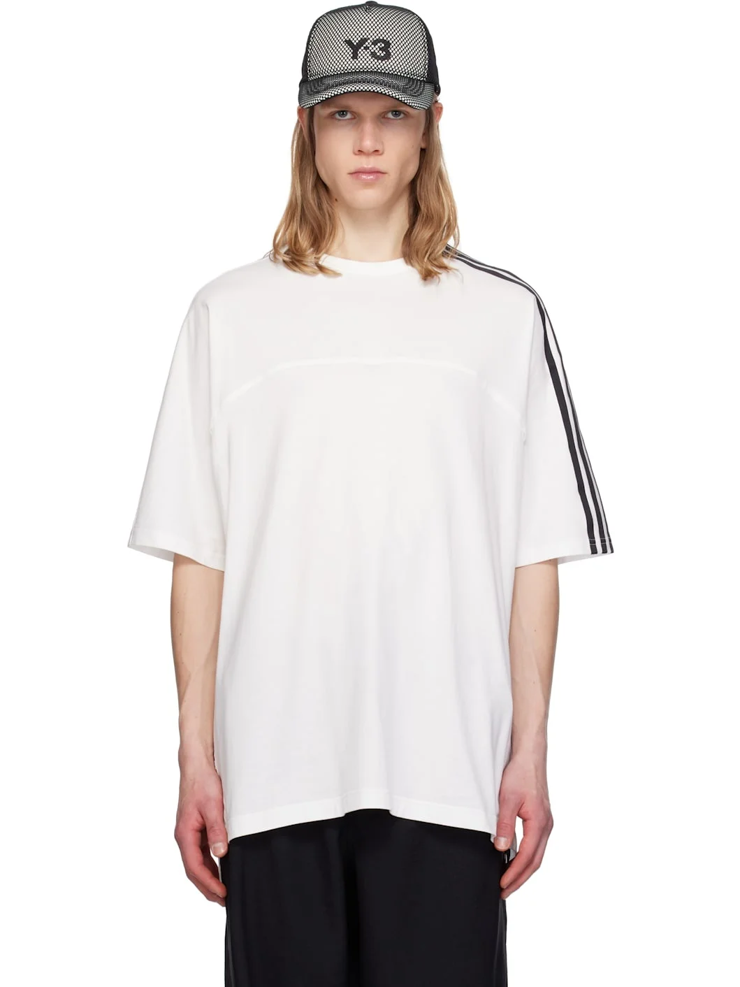 White 3-Stripes Short Sleeve T-shirt - 1