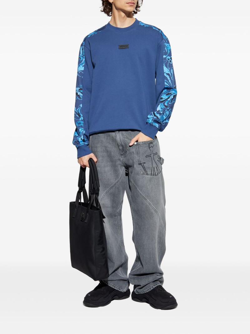 VERSACE JEANS COUTURE baroque-print panelled sweatshirt outlook